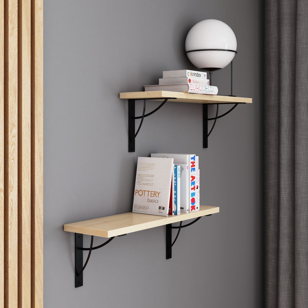 AKKE Ahorn Hängeregal NEO modern LOFT-style LxB: 70x20 cm