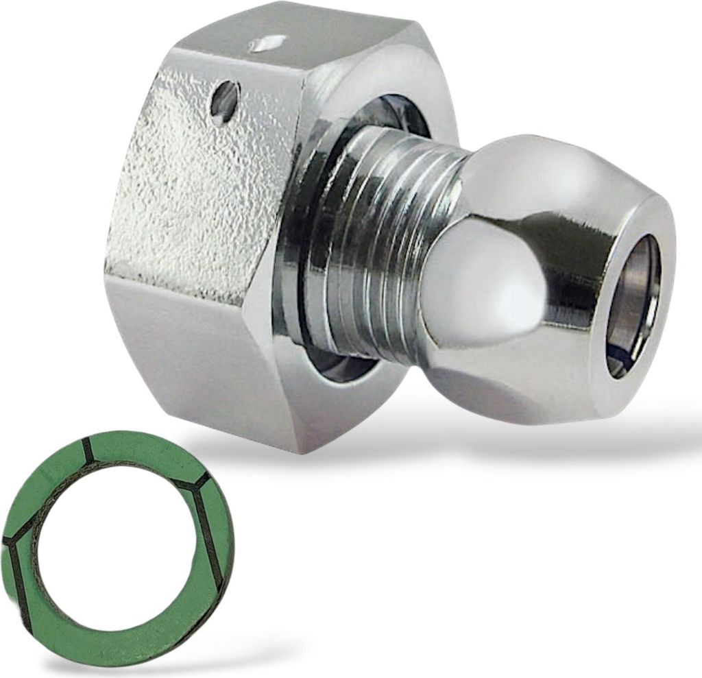 Waschtischzähler Verschraubung Wasserzähler 3/4 Zoll Überwurfmutter auf 10 mm (Quetsch)