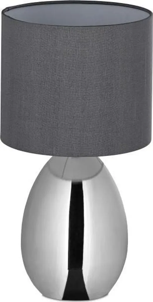 Lampe tactile argentée sensitive avec variateur d'intensité lumineuse
