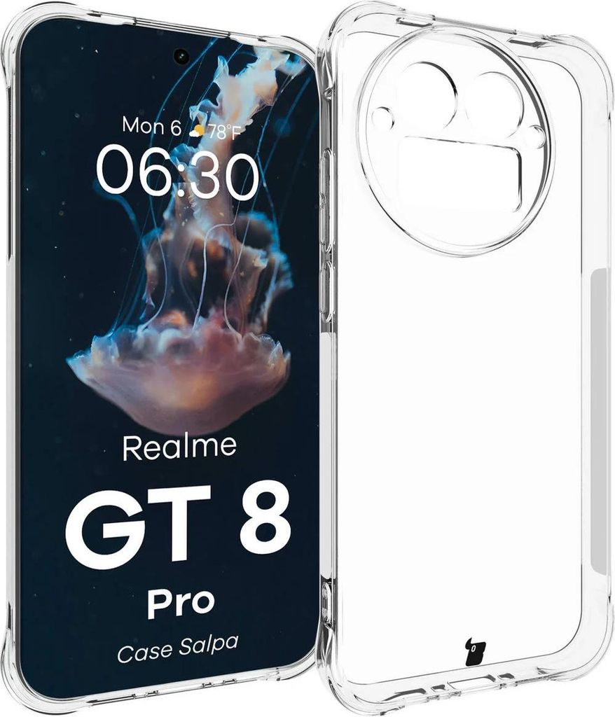 Flexible Handyhülle für Realme GT 8 Pro, Bizon Case Salpa, Transparent