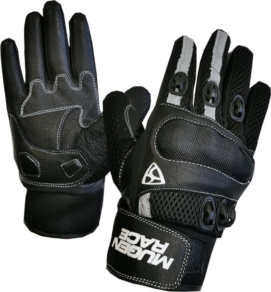 MUGENRACE Halfy Motorrad Handschuhe, schwarz, XS