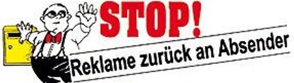PVC Aufkleber für Briefkasten Briefkästen - KEINE WERBUNG - REKLAME - 303402 - Gr. ca. 165 x 55 mm