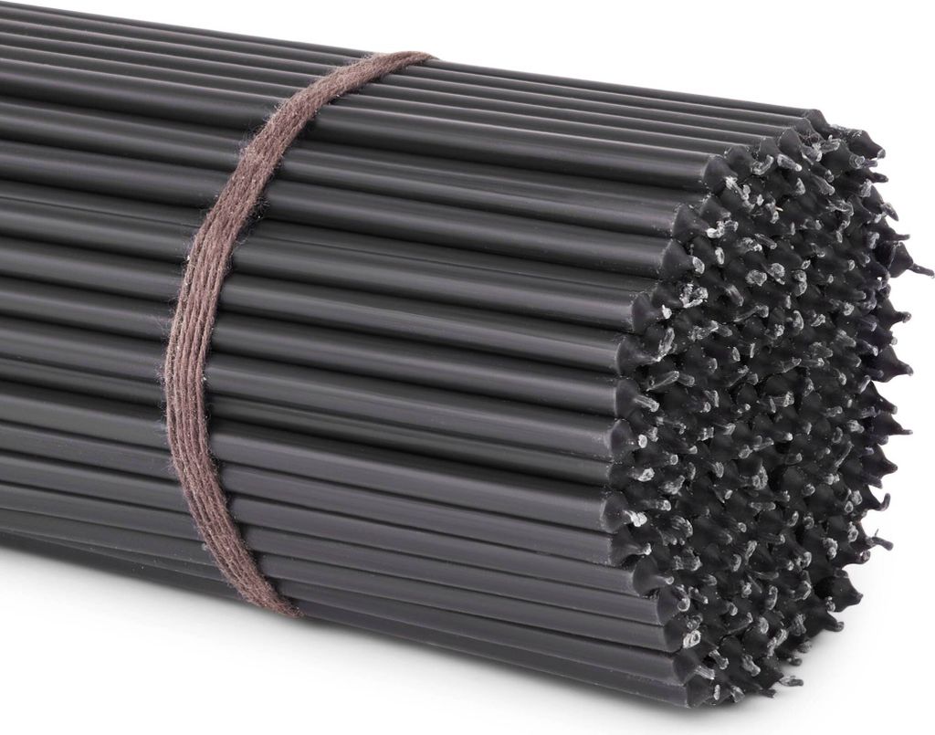 100x Stabkerzen schwarz Tropffrei L 29cm Ritualkerze Premium Paraffinwachs 36129