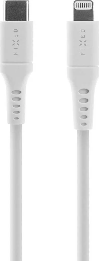 Câble Lightning 60W silicone blanc fixe 0,5m anti-nœud haute densité