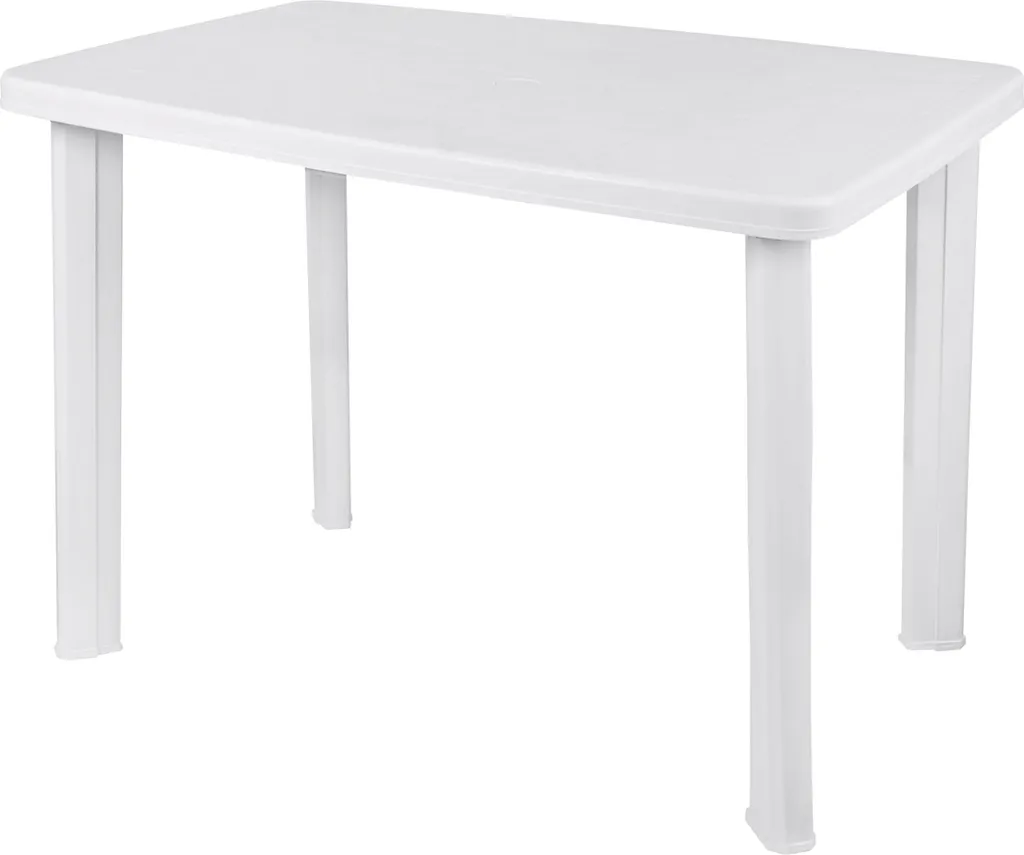 Tavolo da Giardino FARETTO Bianco 100x70 cm | Resistente e Pratico