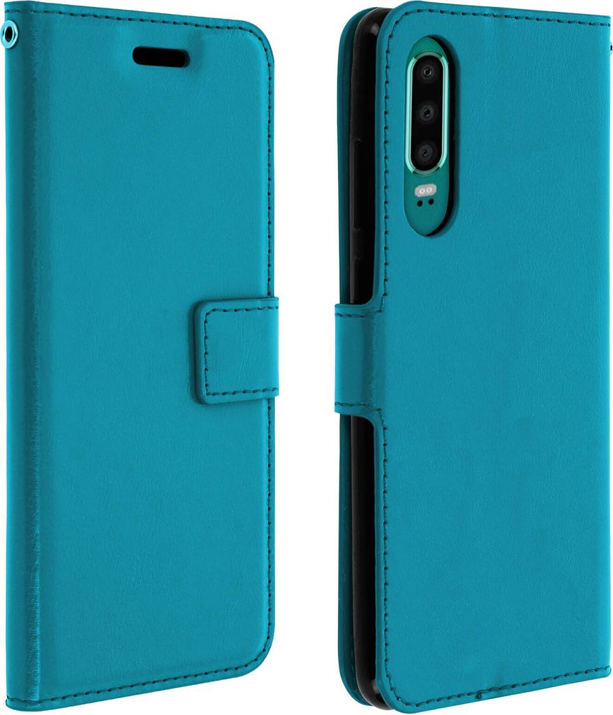 Flip Stand Cover Brieftasche & Standfunktion für Huawei P30 – Blau