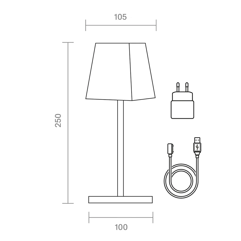 Lampe de Table Sans Fil pour Terrasse et Salon IP54 Blanc Sigor Mini - 8