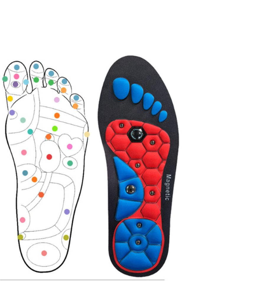 L&W Magnetische Einlegesohlen Mit Akupressur - Bequeme Fersensporn Einlagen Für Täglichen Komfort | Größe M (41-43)