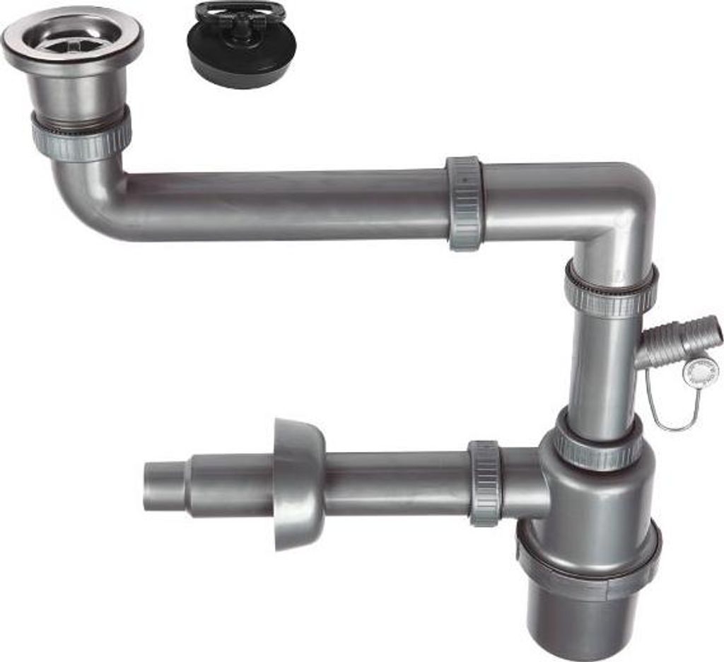 1-Becken-Siphon Mit Click-Clack-Stopfen 3,5' - Hj/S2119