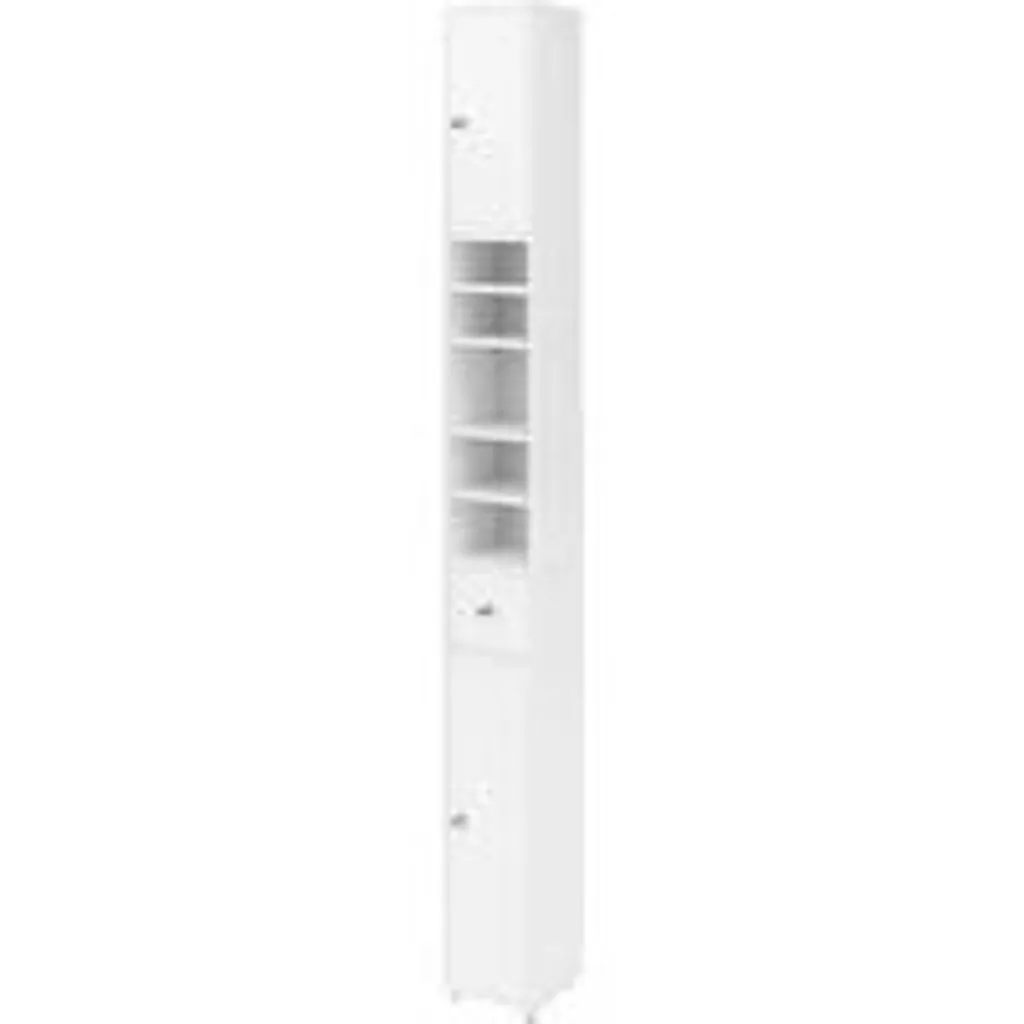 Meuble de toilettes en MDF blanc 20 x 20 x 180 cm colonne de rangement