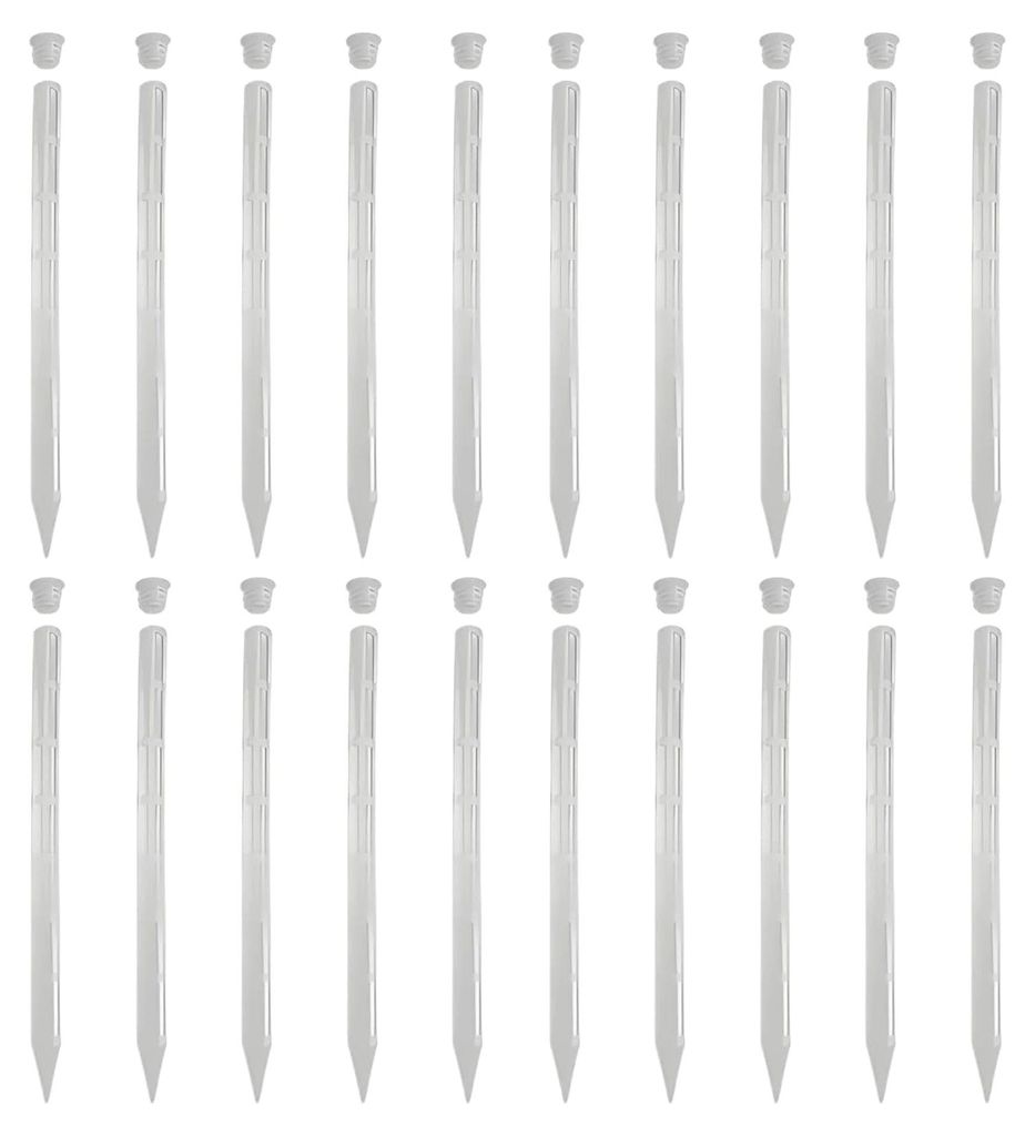 Belüftungsstäbe für Pflanzen, 20 Stück - Bodendurchlüftungsstäbe für Gartenarbeit, 25 cm - Bewässerungshilfen für Tomaten, Garten, Rasen, ...