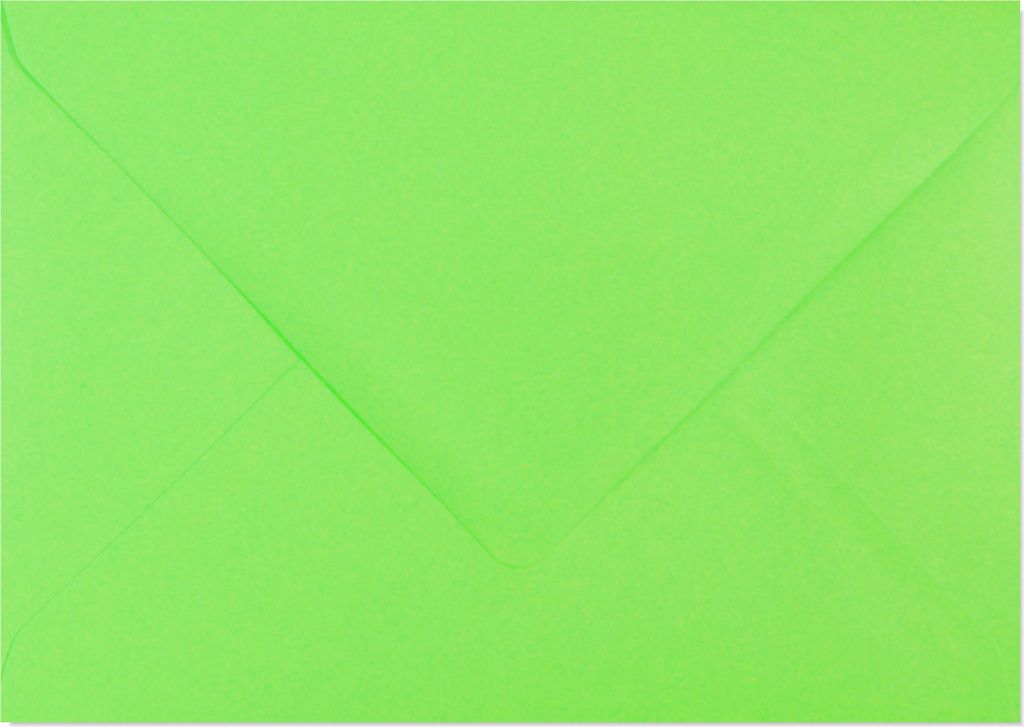 Grüne fluo neon Briefumschläge 90g/m2 C6 10 Stück Nr. 62