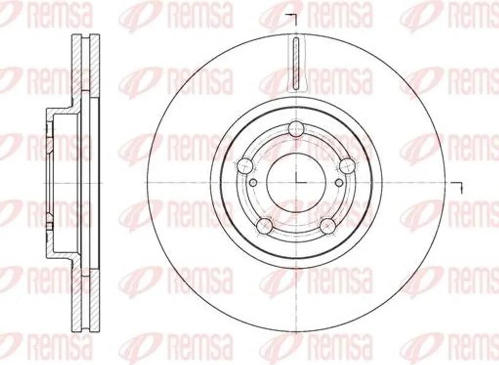 Disque de frein Remsa contre les vibrations Toyota Avensis 4351205040