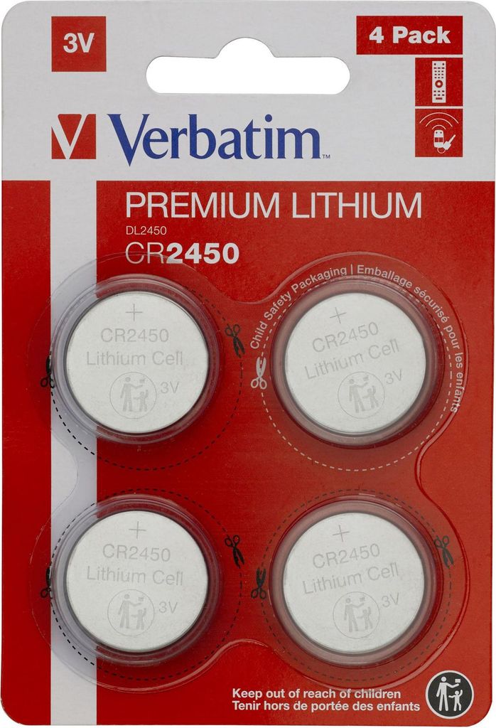 Verbatim Lithium Bateria Cr2450 3V 4, 49535 Zdjęcie produktu 