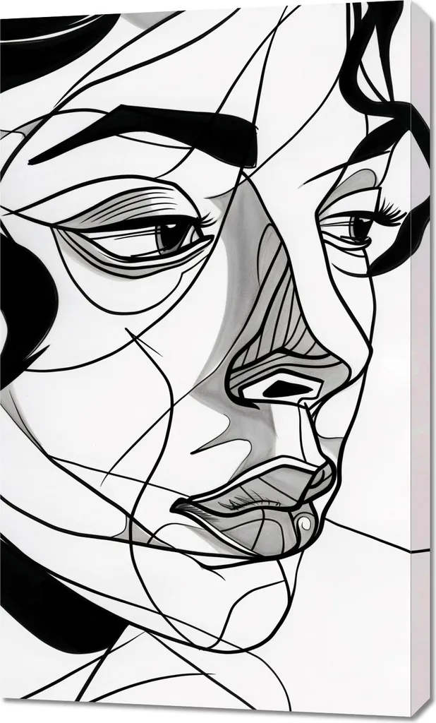 Portrait Féminin Artistique 60x100 cm - Impression Haute Qualité