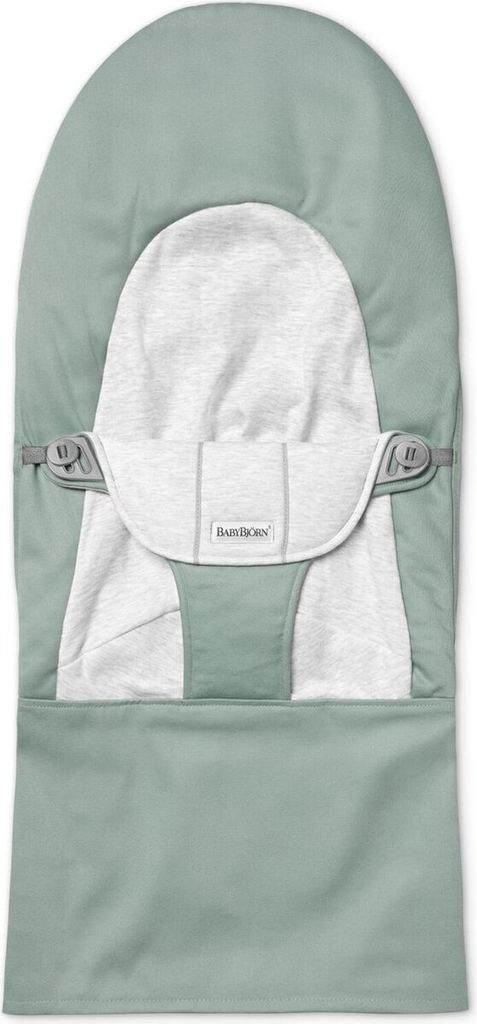 BabyBjörn Bezug für Babywippe Woven Jersey Light Sage grau