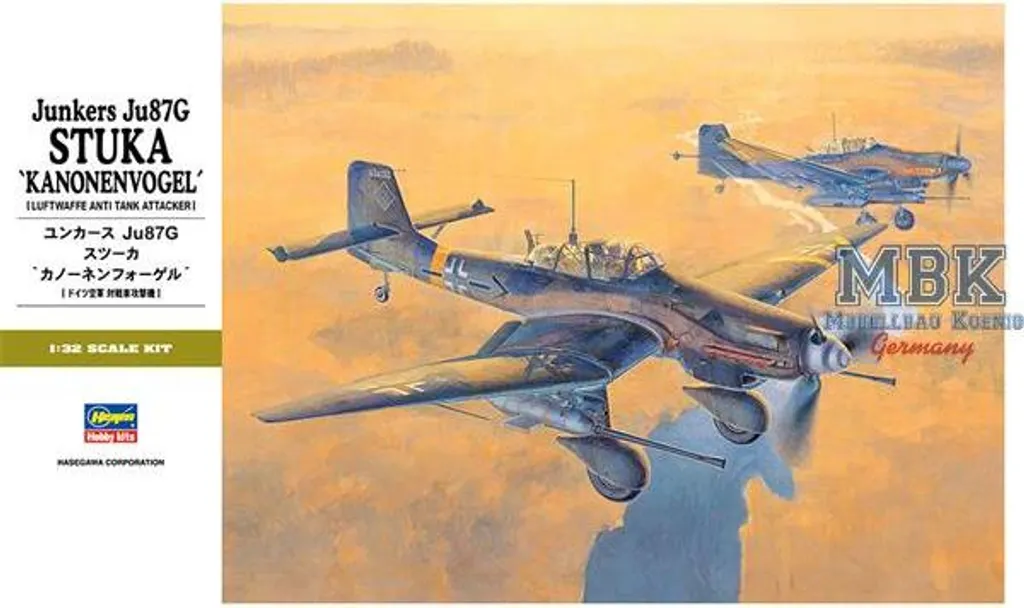 Junkers Ju87G Stuka Kanonenvogel Maquette Détail Elevé Hasegawa ST25