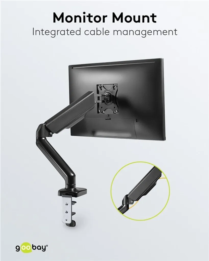 Support écran ergonomique à ressort à gaz haute résistance VESA 100 - 9