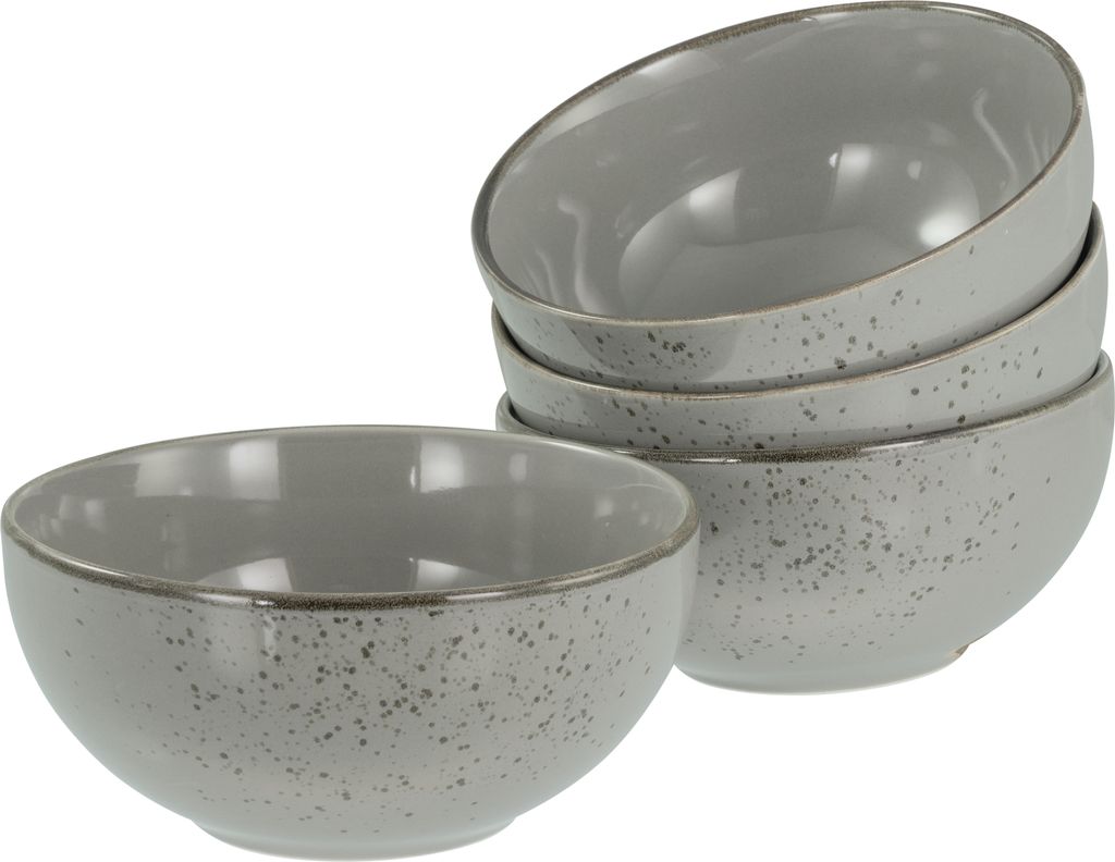 CreaTable, 21676, Nature Collection Stone, Buddha Bowl 4-tlg, Steinzeug