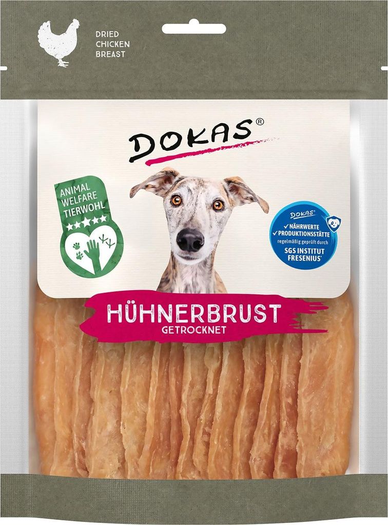 Dokas Welfare Chicken - Hühnerbrust getrocknet 170 g - 11 Stück / Sparpaket