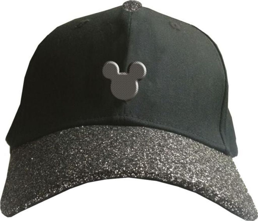 Mickey Mouse Cap Uni Glitter Mickey Logo schwarz Standard