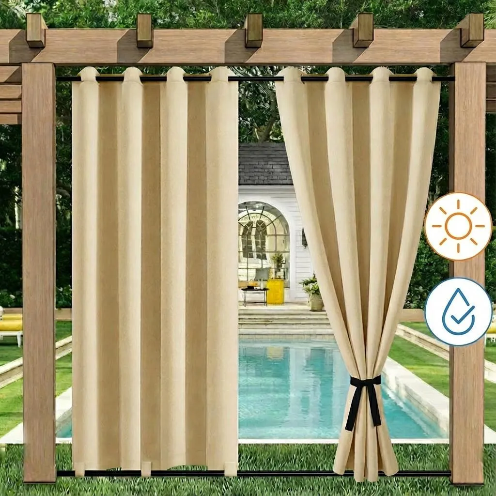 Tenda Gazebo Beige Resistente Intemperie 132x243 - Tessuto Tecnico