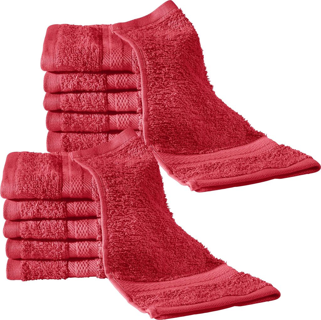 REDBEST Seiftuch Chicago" 12er-Pack rot 30x30 cm"