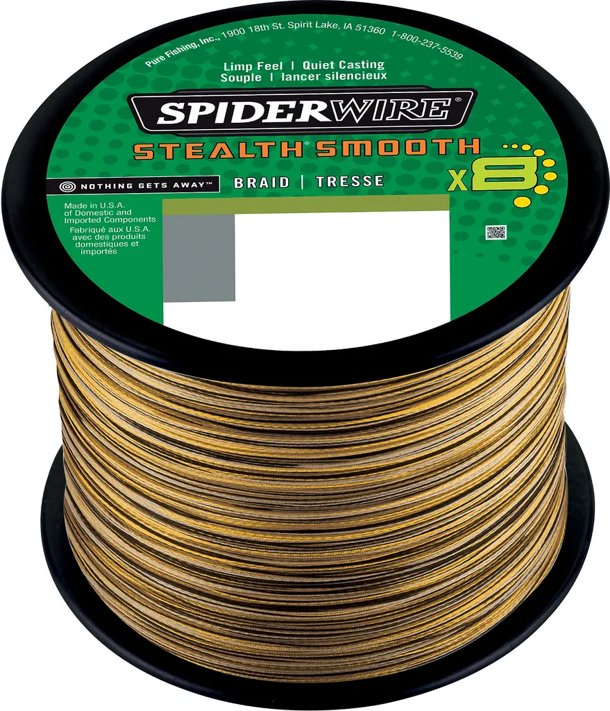 Tresse de pêche camouflage Spiderwire Stealth pour traque des carnassiers