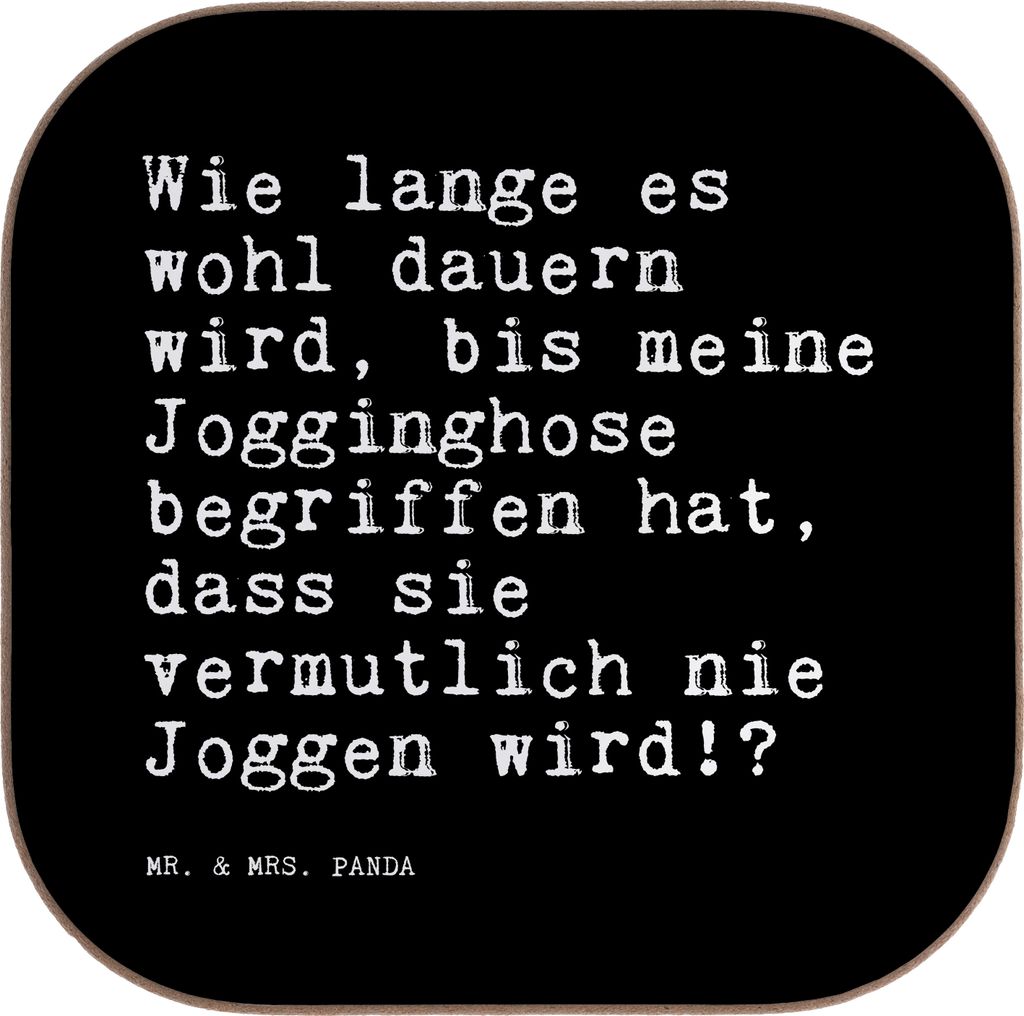 Mr. & Mrs. Panda Untersetzer Glas Wie lange es wohl... - Produktbild 