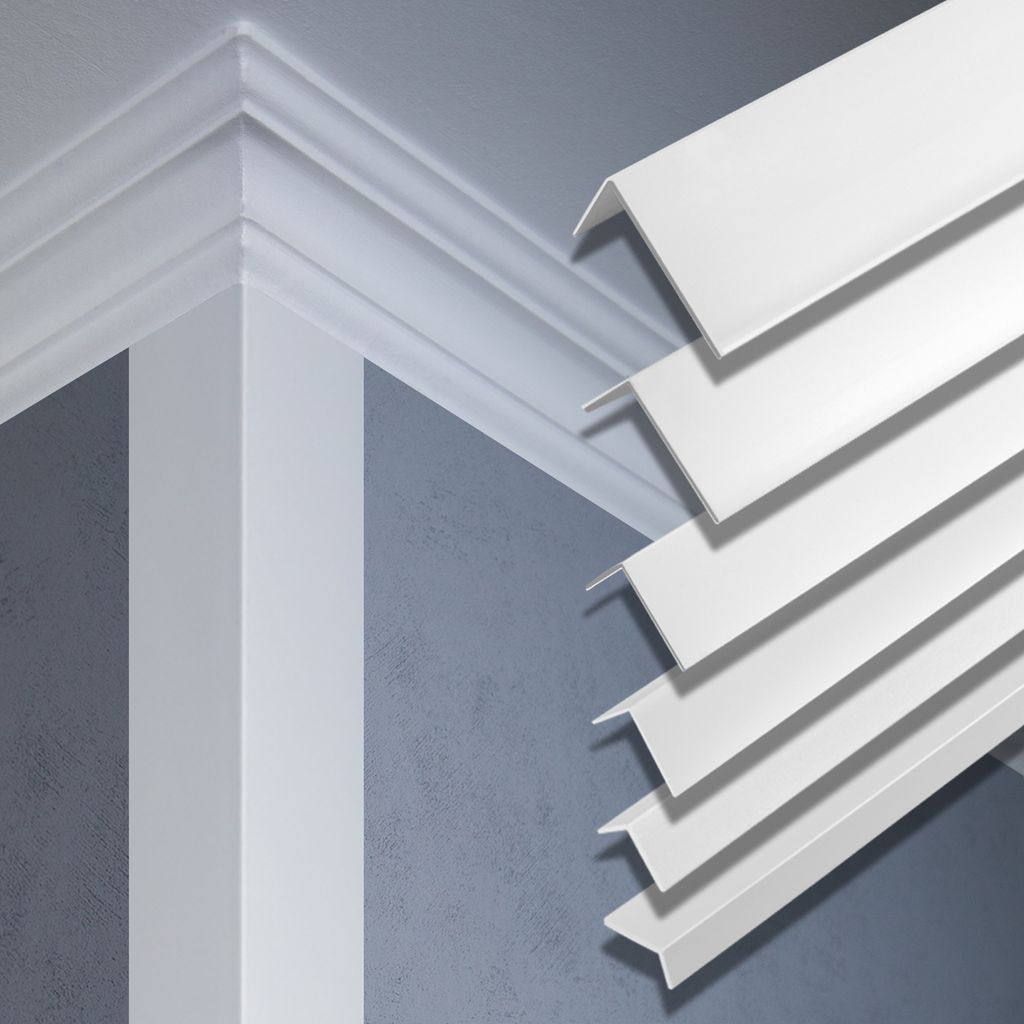 2 Meter | Winkelleiste | PVC | Kunststoff | Effector | 40x40mm | F22