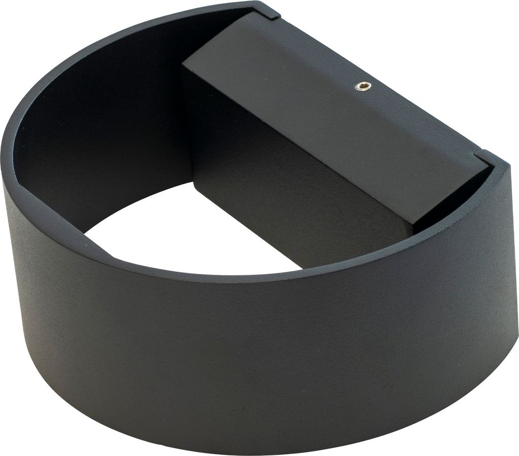 Außenwandleuchte, Wandlampe außen Metall, Außenlampe, Wandleuchte LED, Außenlampe, Außenbeleuchtung Circle schwarz