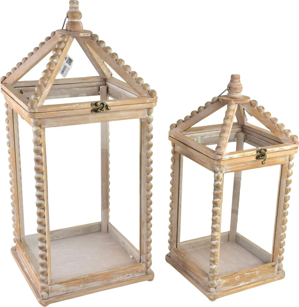 Duo Lanternes Bois LOKKE : Finissez-en avec une Déco Vide et Froide