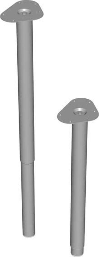 Teleskop-Fuss silberfarb.600-900mm rd.50mm