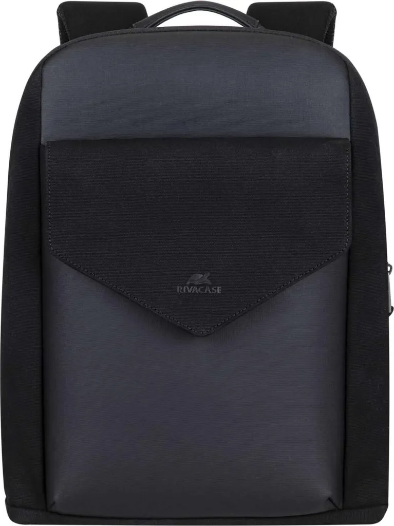Sac à dos ville RIVACASE 8524 noir en toile résistante - Format compact