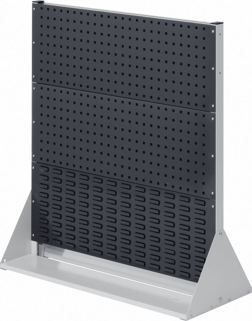 Kappes RasterPlan Stellwände doppelseitig Größe #3 - 4x Lochplatten 2x Schlitzplatten Anthrazitgrau RAL 7016