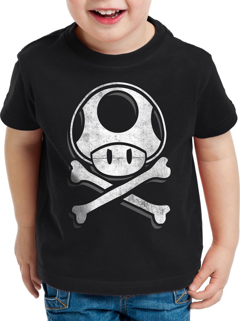 A.N.T. Toadskull Kinder T-Shirt mario totenkopf videospiel konsole world