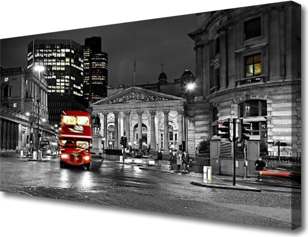 Tulup Leinwand-Bilder 100x50 Wandbild Canvas Kunstdruck Stadt Gebäude
