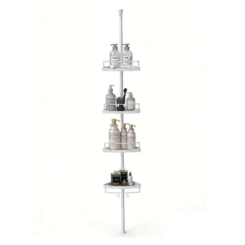 Duschregal ohne Bohren Badregal Duschablage mit 4 Tabletts Produktbild 