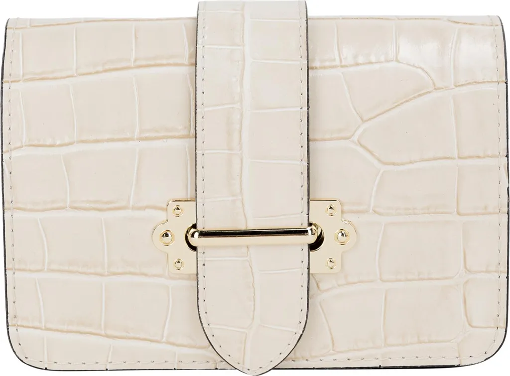 Sac à main beige FELIPA en cuir synthétique grainé et détails dorés chic