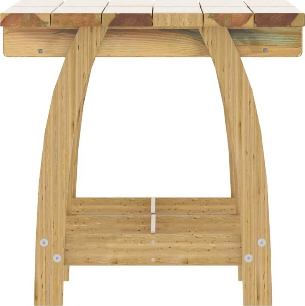 Table de Jardin et 4 Chaises en Pin pour Repas en Extérieur - Set Complet - 15