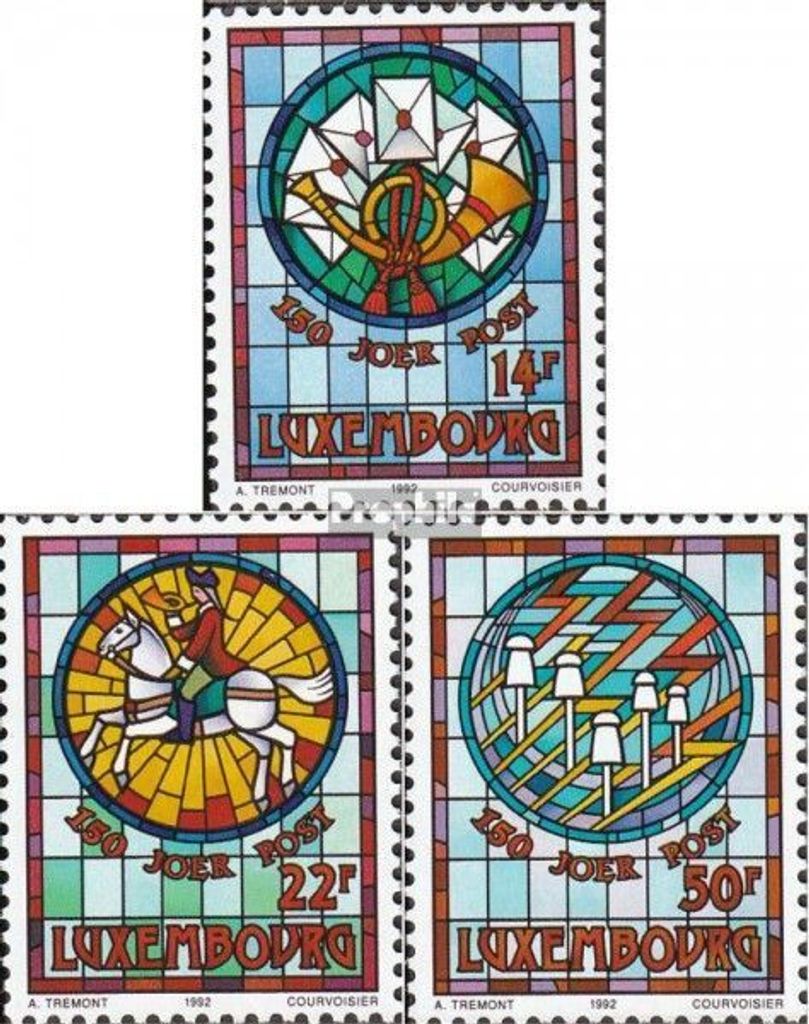 Briefmarken Luxemburg 1992 Mi 1302-1304 (kompl.Ausg.) Produktbild 