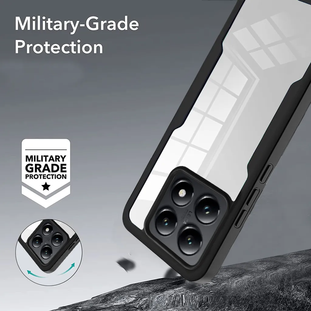 KJYLPO Custodia Protettiva Per Xiaomi 14T Con Copriobiettivo E Pellicola - Cavalletto Magnetico - Militare