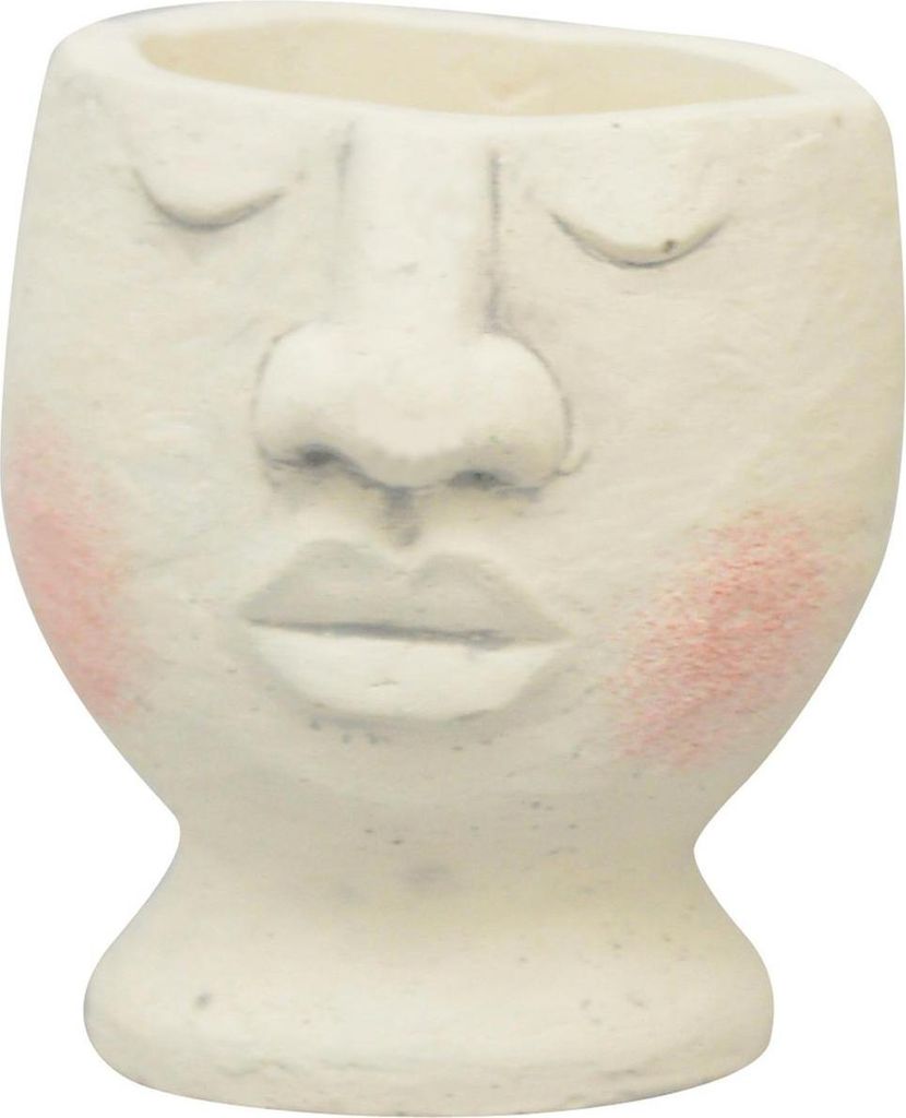 Exner | Blumentopf - Gesichtsform - 10 cm - Minimalistisch - Kunstvoll - Pastellfarben
