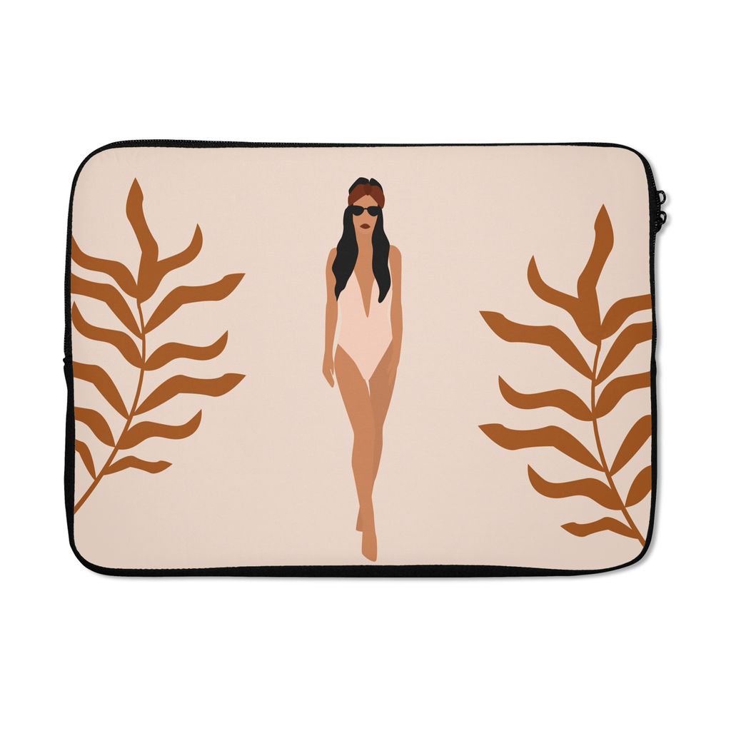 MuchoWow Laptop Hülle 13 Zoll Sommer - Badeanzug - Pastell Laptoptasche - Laptophülle - Sleeve - Rundumschutz