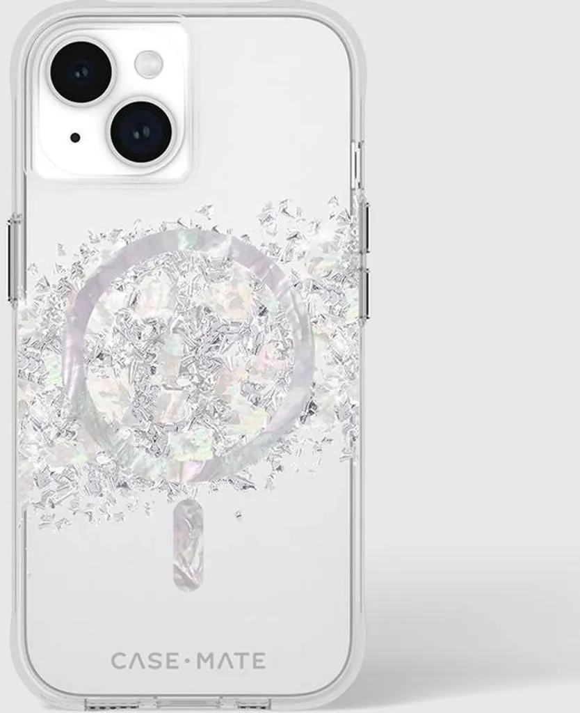 Étui de protection iPhone 15 MagSafe transparent avec motif nacre - 14