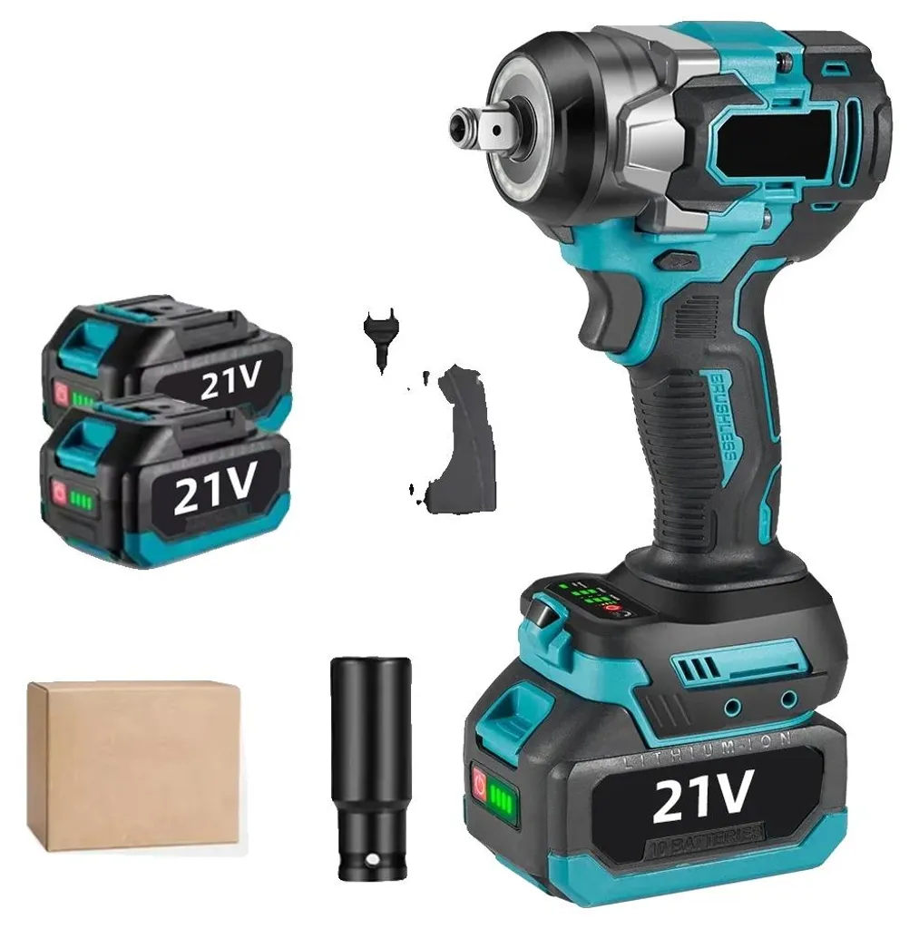 Clé à chocs ultra puissante 1200 Nm avec variateur 5 rapports et pack 2 batteries