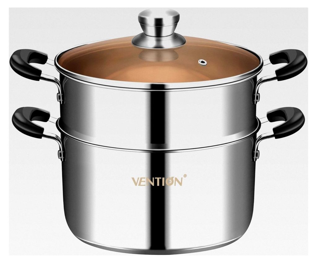 Dampfgarer Topf 18 cm, Couscous Topf 2,5L, Kartoffeldämpfer für Induktion, kleiner Dampfgarer