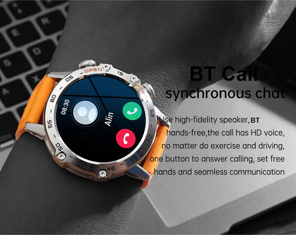 Tracker de Fitness Étanche K52 avec Mesure Oxygène Sanguin et Sommeil HD