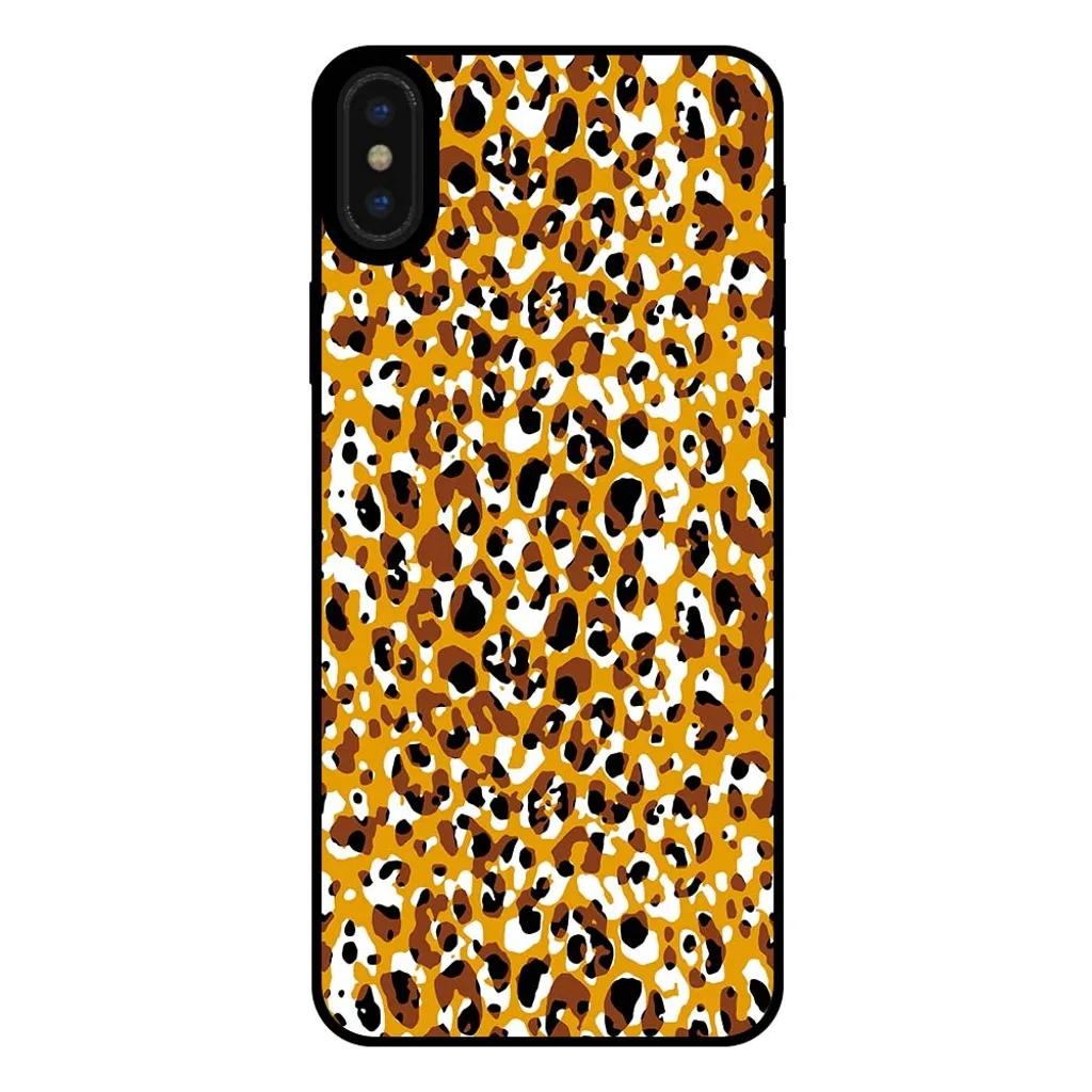 Smartphonica Cover iPhone X/XS Panther Sloth Marrone in TPU Morbido