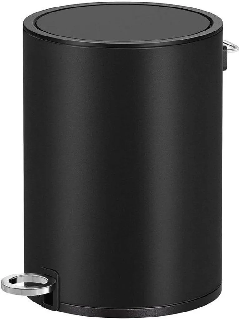 Poubelle de salle de bains 3L noire LTB011B01 avec couvercle silencieux